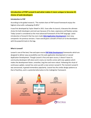 Importance of PHP Laravel 6 and what makes it more unique to become #1 choice of web developers