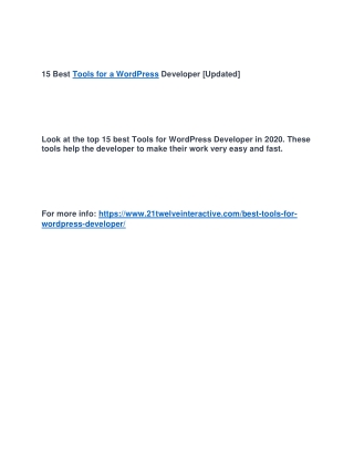 15 Best Tools for a WordPress Developer [Updated]