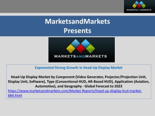 Exponential Strong Growth in Head-Up Display Market
