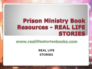 Prison ministry book resources   real life stories