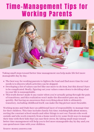 Time-Management Tips for Working Parents
