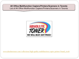 All Office Multifunction Copiers/Printers/Scanners in Toronto