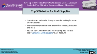 Top Online Websites Offering Craft Supplies
