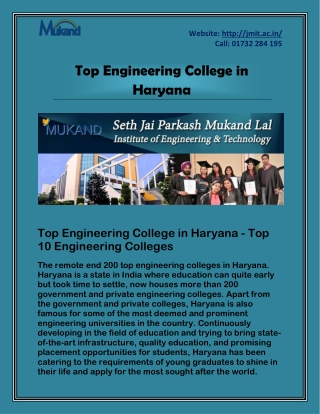 Top Engineering College - Best Engineering College in Haryana