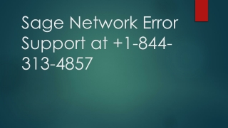 Sage Network Error Solutions at  1-844-313-4857
