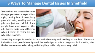 5 Ways To Manage Dental Issues In Sheffield