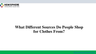 What Different Sources Do People Shop for Clothes From?