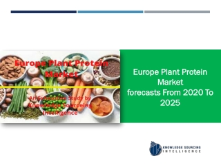 Europe plant protein market Research Report- Forecasts From 2020 To 2025