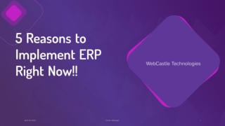 5 Reasons To Implement ERP Right Now!!