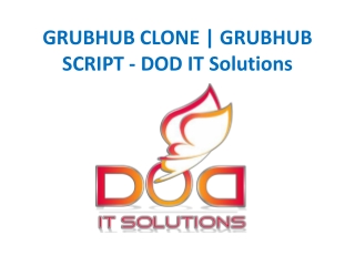 GRUBHUB CLONE | GRUBHUB SCRIPT - DOD IT Solutions