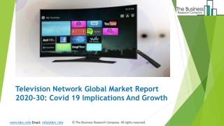 Global Television Network Market Report 2020-2030 | Covid 19 Implications And Growth