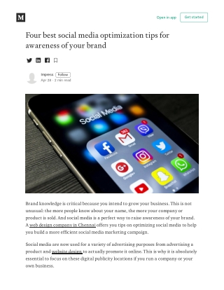 Four best social media optimization tips for awareness of your brand