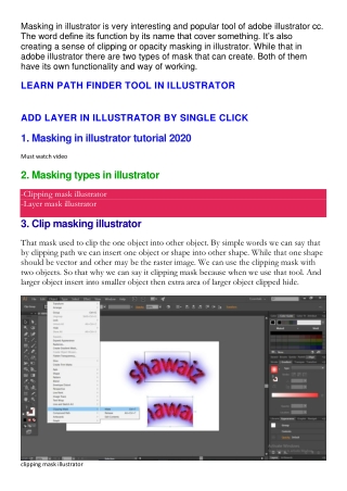 Masking in illustrator