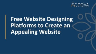 Free Website Designing Platforms to Create Professional Websites