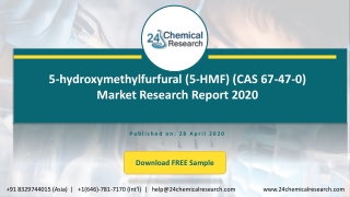 5 hydroxymethylfurfural 5 HMF CAS 67 47 0 Market Research Report 2020