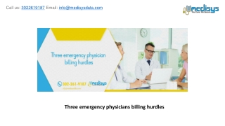 Three emergency physicians billing hurdles