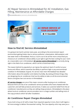 AC Gas Filling Service Online in Ahmedabad