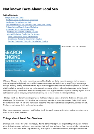 Fascination About Search Engine Marketing