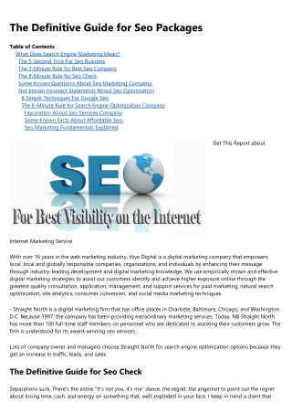 Get This Report about Seo Expert