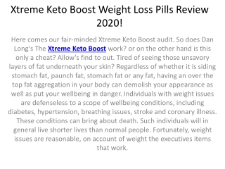Xtreme Keto Boost Review - Burn Fat Fast & Naturally!