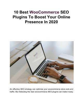 10 Best WooCommerce SEO Plugins To Boost Your Online Presence In 2020