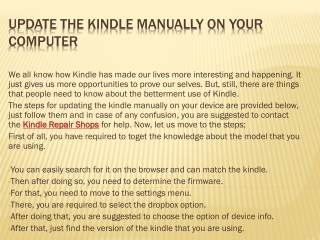 Authorised Kindle Service Center get the online service at low price