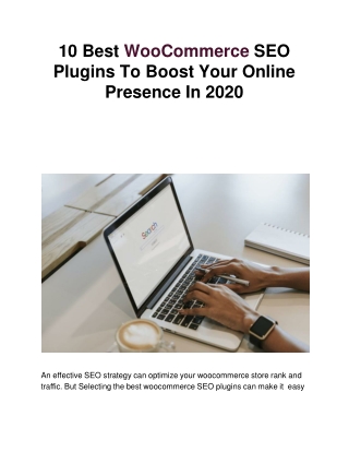 10 Best WooCommerce SEO Plugins To Boost Your Online Presence In 2020