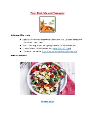 5% off - Penn Thai Cafe and Takeaway Kingsville, VIC