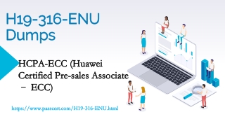 HCPA-ECC Certification H19-316-ENU Dumps