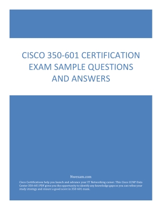 Cisco 350-601 Certification Exam Sample Questions and Answers