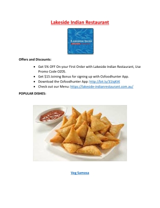 Lakeside Indian Restaurant Yarrawonga Menu, Vic - 5% off