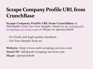 Scrape Company Profile URL from CrunchBase
