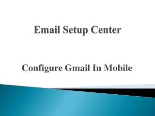 Configure Gmail In Mobile