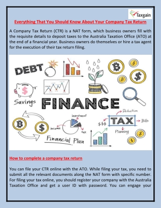 Everything That You Should Know About Your Company Tax Return