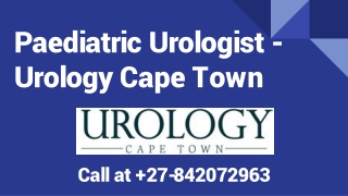 Paediatric Urologist - Urology Cape Town