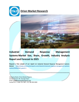 Industrial Demand Response Management Systems Market pdf