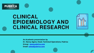 Clinical Epidemiology and Clinical Research – Pubrica