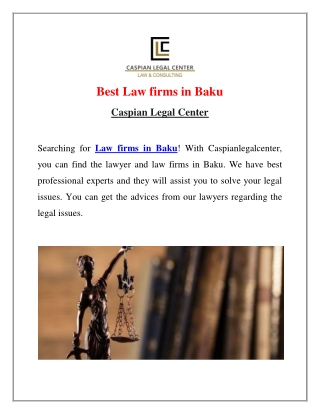 Professional Law firms in Baku | Caspian Legal Center