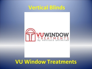 Vertical Blinds by VU Window Treatments