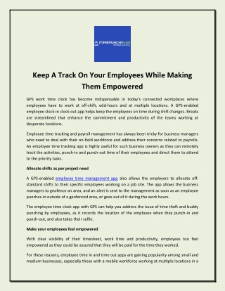 Keep A Track On Your Employees While Making Them Empowered