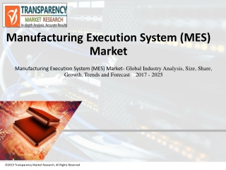 Manufacturing Execution System Market is expected to reach a value of US$ 18,067.9 Mn by 2025