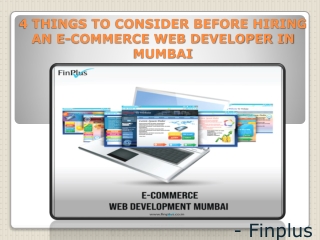 Professional  Ecommerce Web Development Company in Mumbai  - Finplus