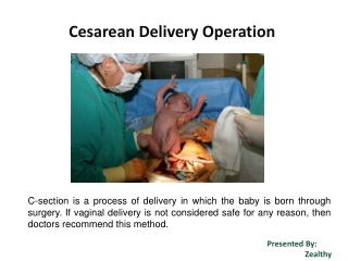 Cesarean Delivery in India