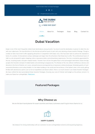 Dubai Travel Packages  | Dubai Vacation Packages | Thedubaivacation