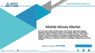 Mobile Money Market 2020 Size & Share, growth Analysis by Global Industry Research Report