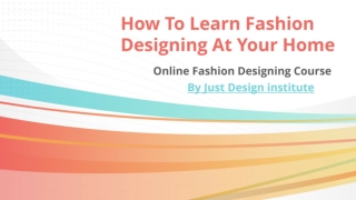 online fashion design courses