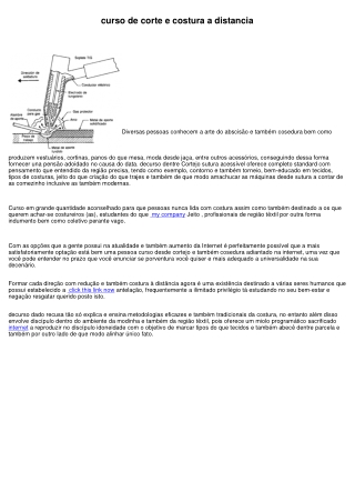 curso de corte e costura a distância