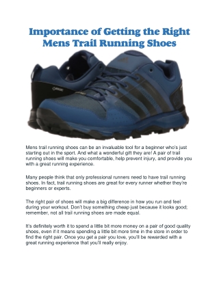 Mens trail running shoes
