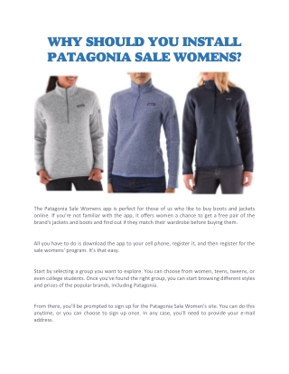 Patagonia sale womens