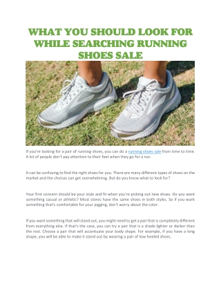 Running shoes sale